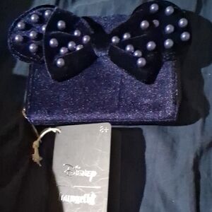 Disney Blue Clutch with Polka Dot Bow